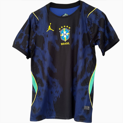 Brazil Away Kit 2026 by ELVN featuring the team's blue jersey with yellow accents and team logo on the front.