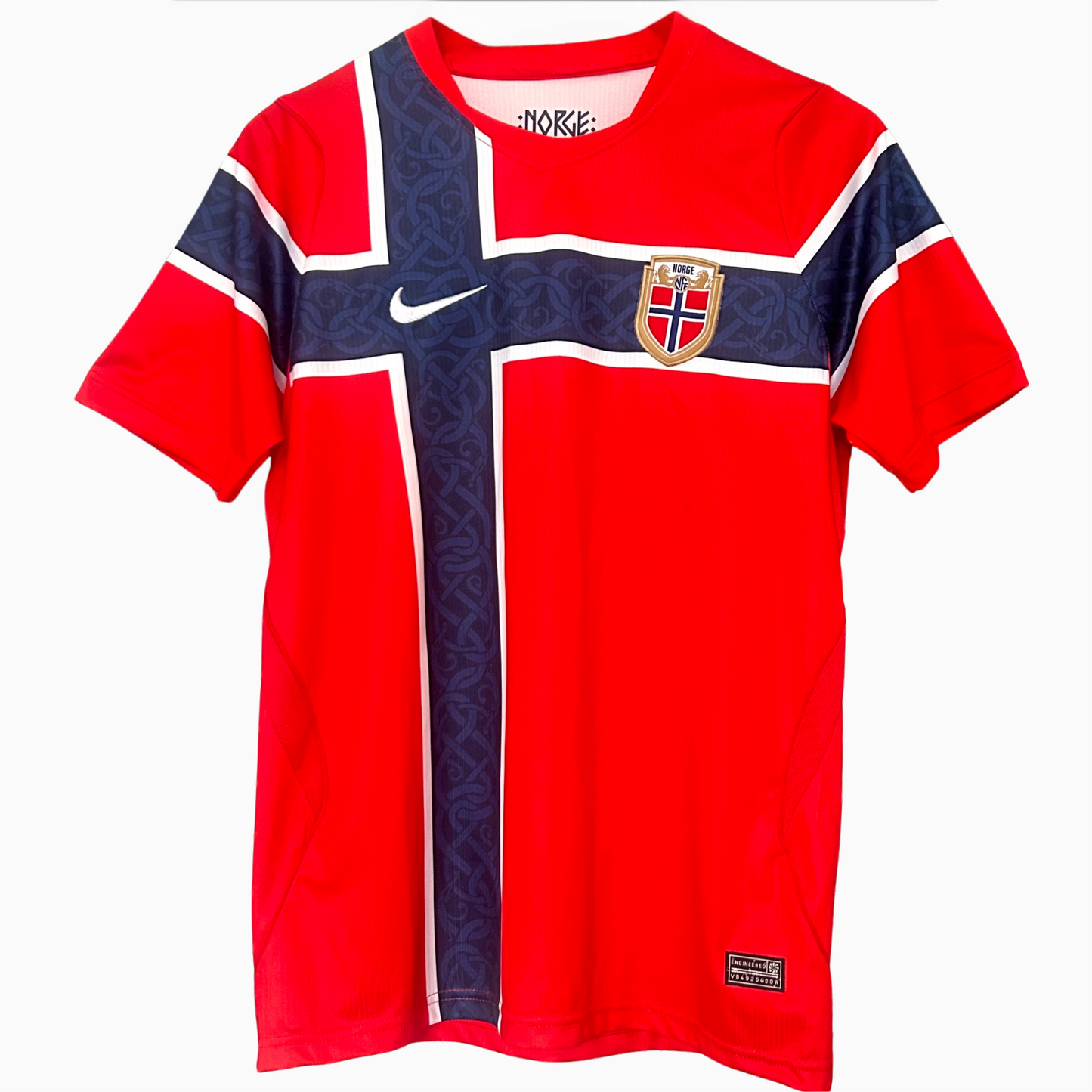 Norway home football kit 2026 by ELVN, featuring the team jersey with Norway's emblem and design details.