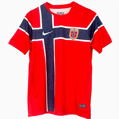 Norway home football kit 2026 by ELVN, featuring the team jersey with Norway's emblem and design details.