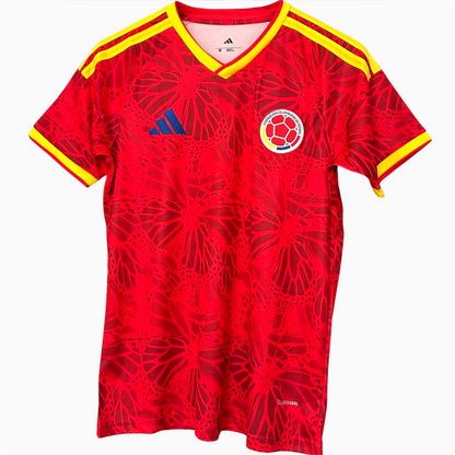 ELVN Colombia pre-match kit 2026 with team jersey and shorts, featuring Colombian colors and logo, on a white background.