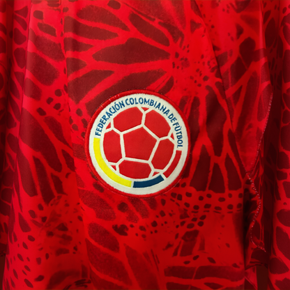 ELVN Colombia pre-match kit 2026 soccer jersey with team crest and vibrant green and yellow design, ready for fans to wear.