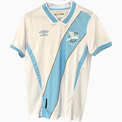 Elvn Guatemala Home Kit 2026 soccer jersey with team logo and vibrant blue and white design, displayed on a plain background.