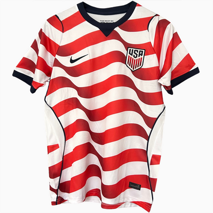 ELVN USA HOME KIT 2026 soccer jersey featuring red, white, and blue design with team logo and official branding.