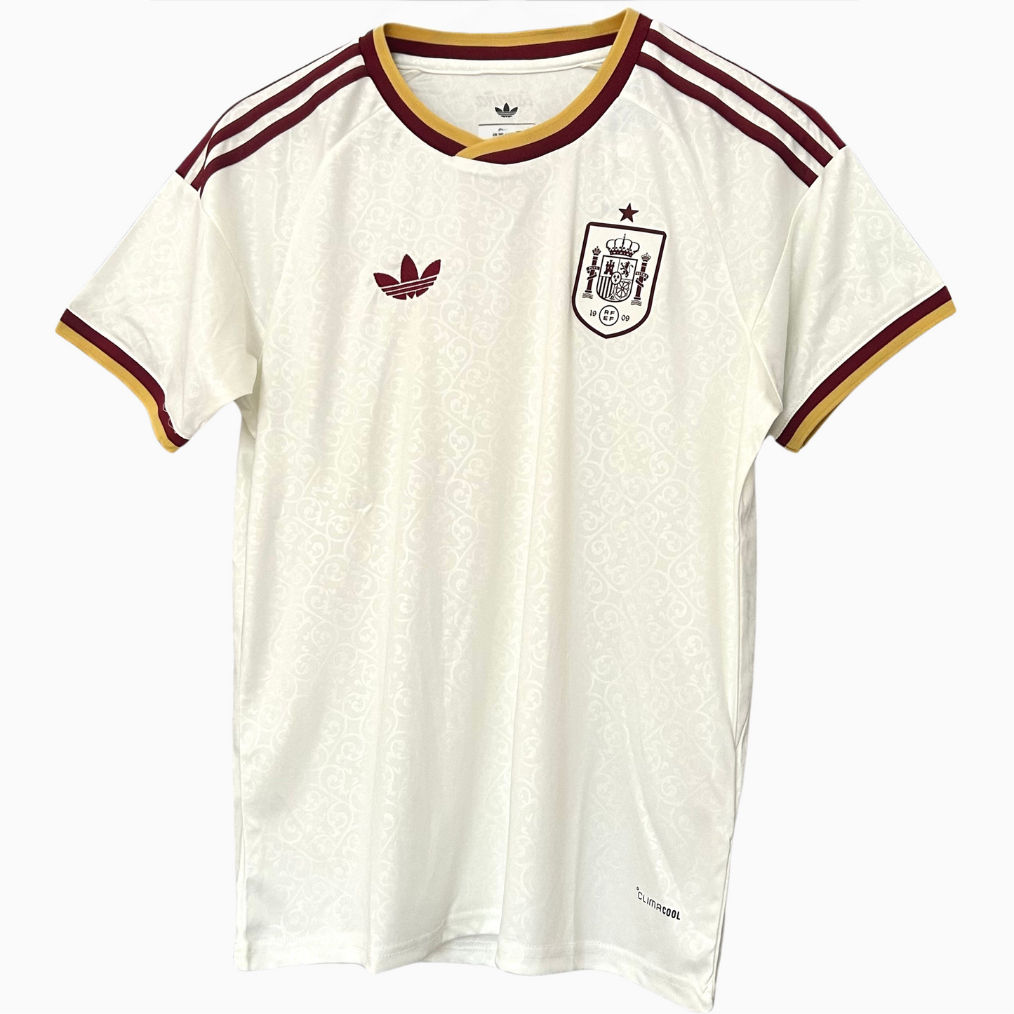 ELVN Spain Away Kit 2026 football jersey displayed, featuring team colors and design details.