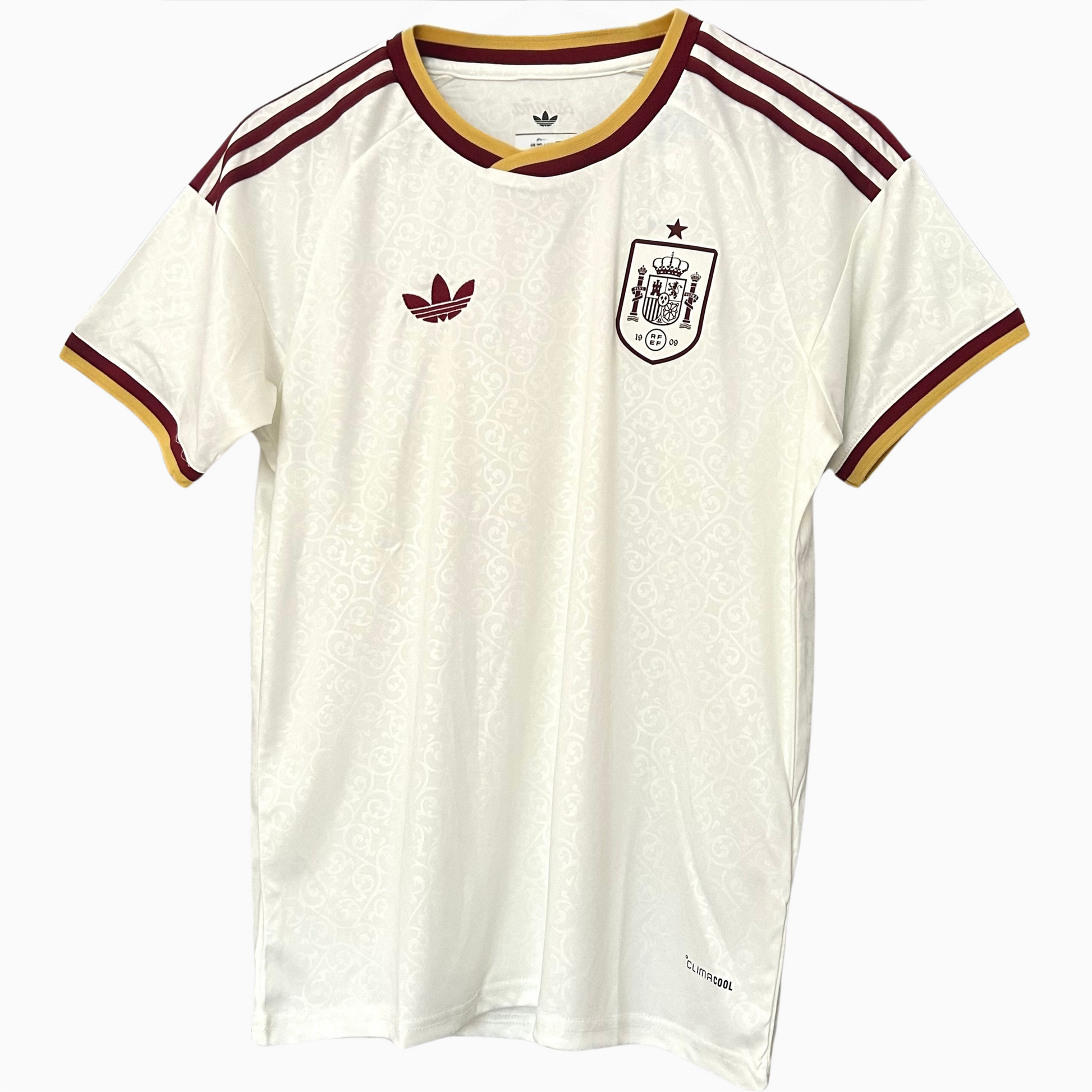 ELVN Spain Away Kit 2026 football jersey displayed, featuring team colors and design details.