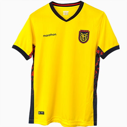 Ecuador home soccer kit 2026 by ELVN, featuring the team jersey with team logo and vibrant green color.