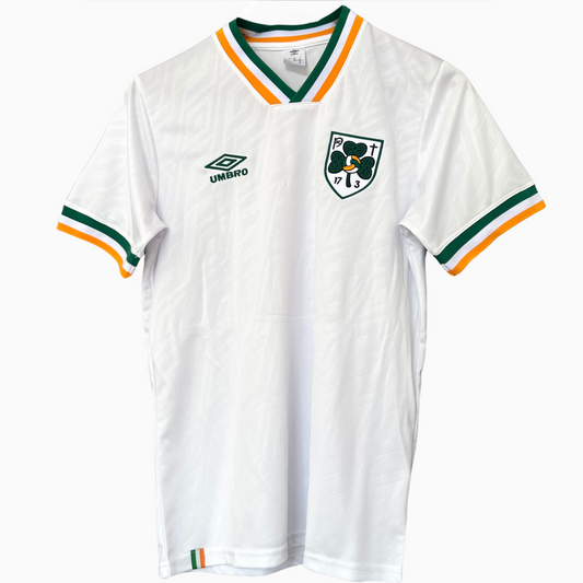 ELVN Ireland St. Patrick’s Day away kit 2026 featuring green jersey with shamrock accents and team logo on the front.