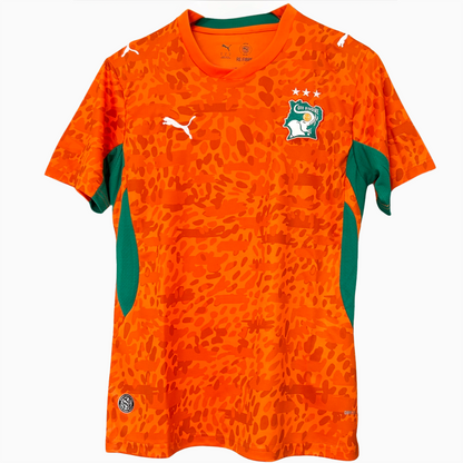 Ivory Coast home kit 2026 soccer jersey by ELVN, featuring the team's colors and design details on a plain background.