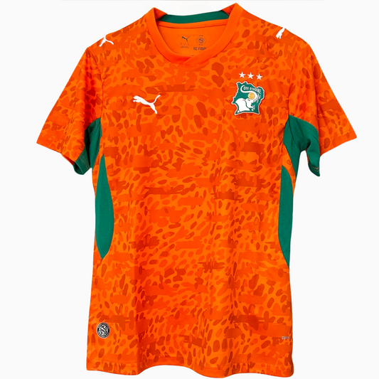 Ivory Coast home kit 2026 soccer jersey by ELVN, featuring the team's colors and design details on a plain background.