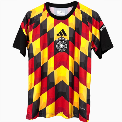 Germany pre-match kit 2026 jersey by ELVN featuring the team’s colors and design, displayed on a plain background.