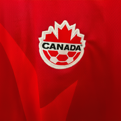 Canada Home Kit 2026 soccer jersey by ELVN, featuring red and white design with team logo and official branding.