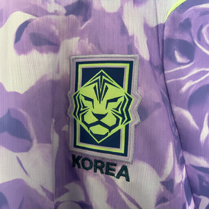 South Korea 2026 away soccer kit by ELVN, featuring the team's jersey with vibrant design and team logo on the front.