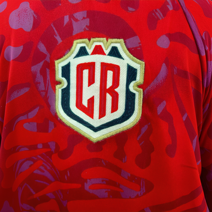 Costa Rica home football kit 2026 by ELVN, featuring the team jersey with national colors and official design details.