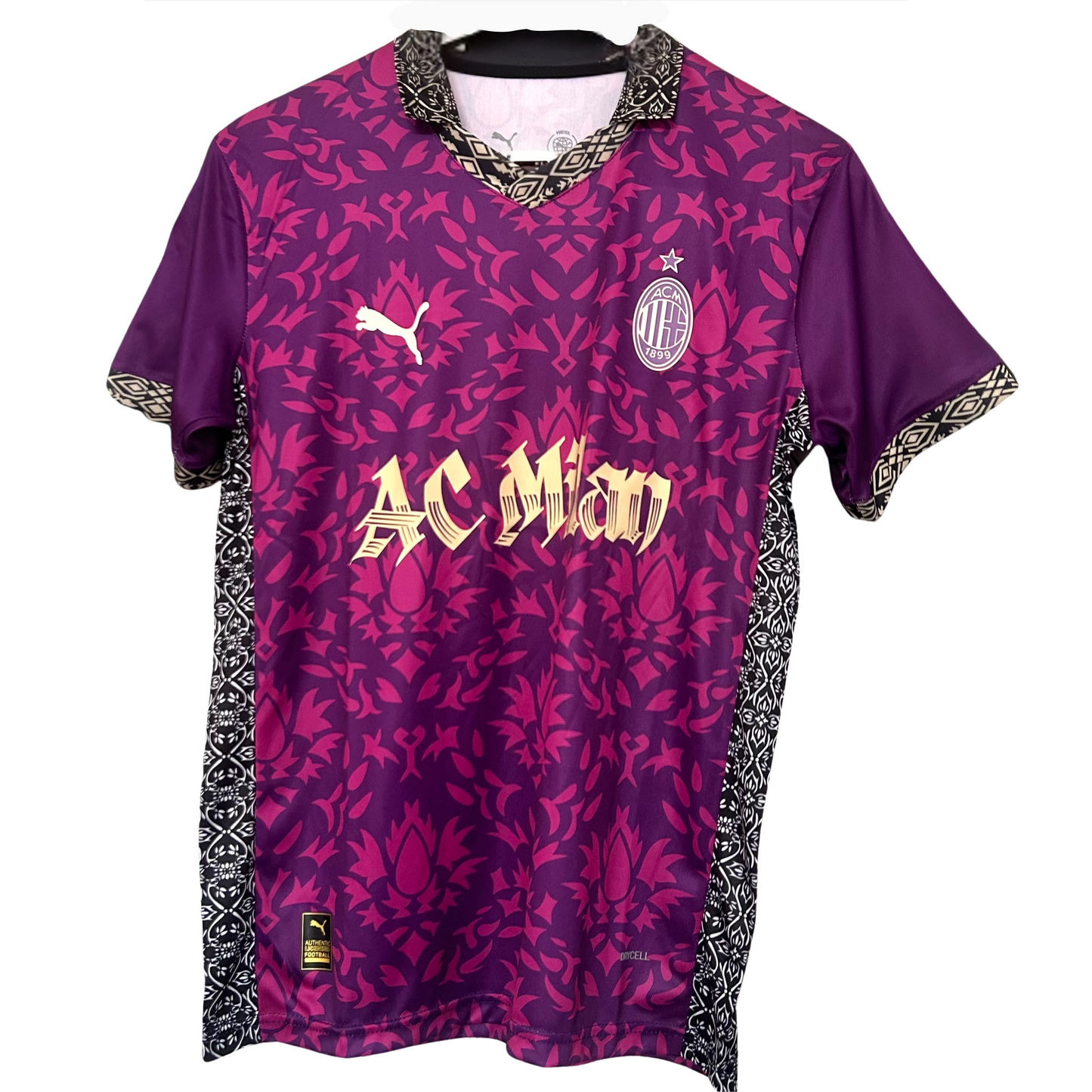AC Milan purple concept kit by ELVN, featuring a sleek football jersey with purple design and team logo.