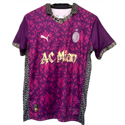 AC Milan purple concept kit by ELVN, featuring a sleek football jersey with purple design and team logo.