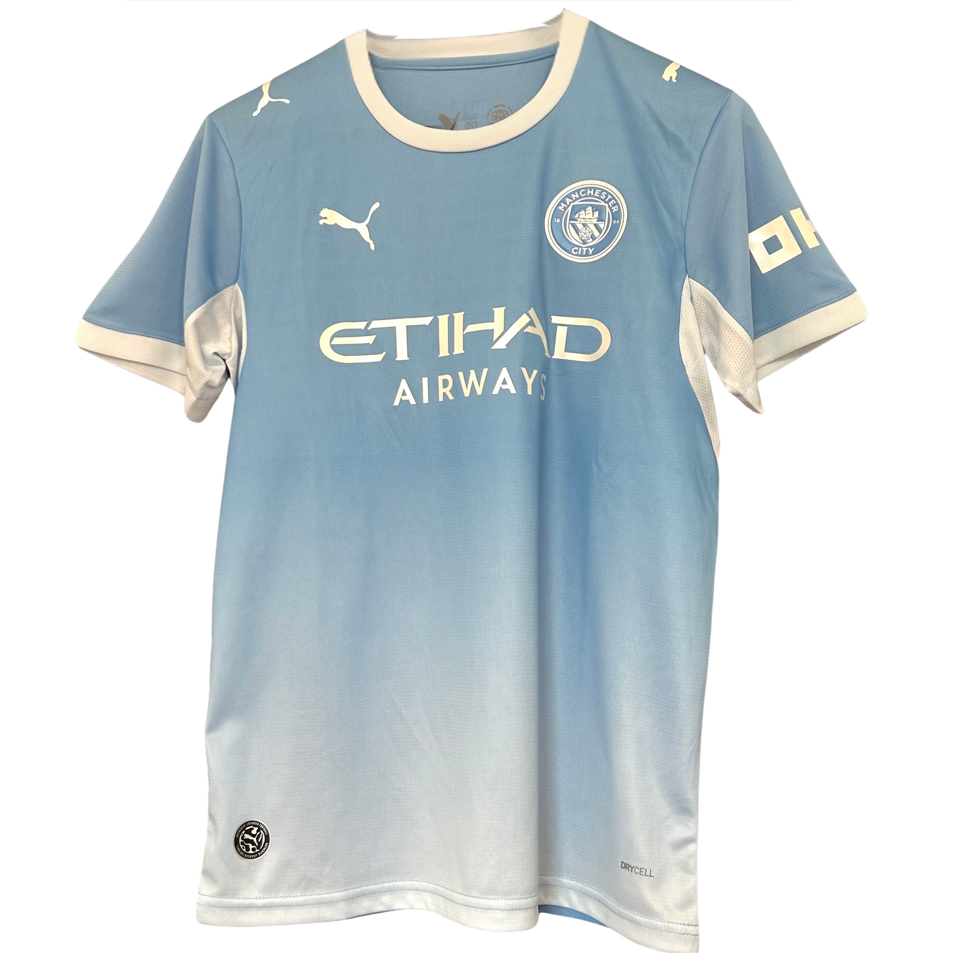Manchester City home kit 2026/27 by ELVN featuring the team jersey with club badge and official design elements.