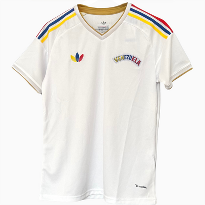 VENEZUELA away soccer kit 2026 by ELVN featuring blue jersey with national crest and matching shorts.