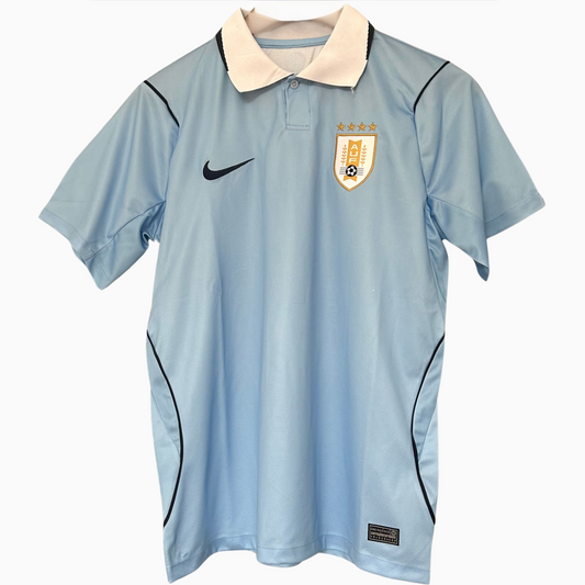 Uruguay 2026 home football kit by ELVN, featuring the team jersey with national colors and emblem.