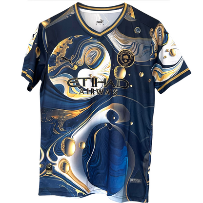 Manchester City Galaxy Kit by ELVN featuring a stylish football jersey with team logo and galaxy-inspired design.