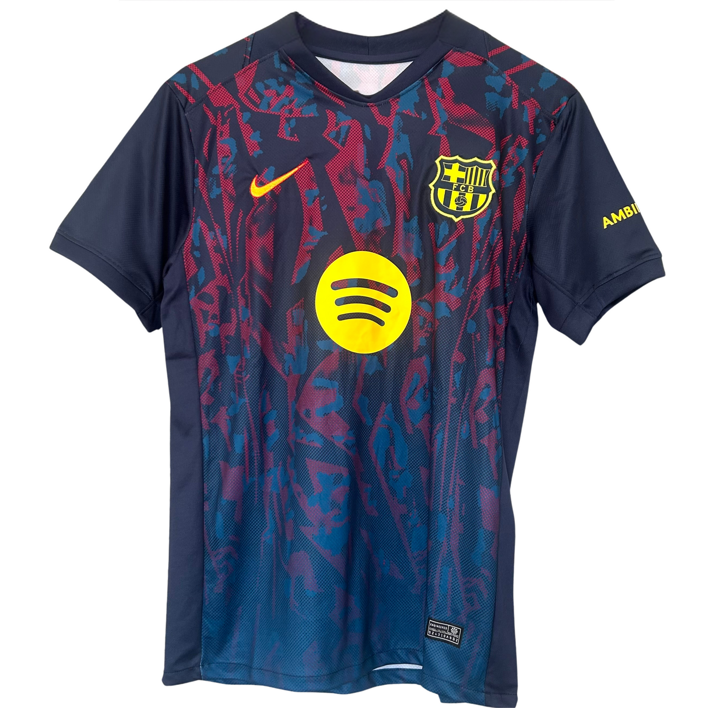 Elvn FC Barcelona pre-match kit for 2025/26 featuring team jersey, shorts, and socks in blue and claret colors.