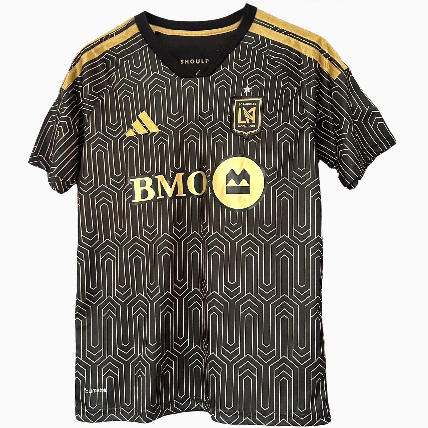 LAFC home kit 2026/27 by ELVN featuring team jersey with team logo, design details, and vibrant black and gold colors.