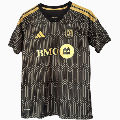 LAFC home kit 2026/27 by ELVN featuring team jersey with team logo, design details, and vibrant black and gold colors.