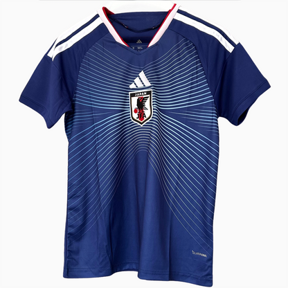 Japan Home Kit 2026 soccer jersey by ELVN, featuring team logo and design details on a white sports jersey.