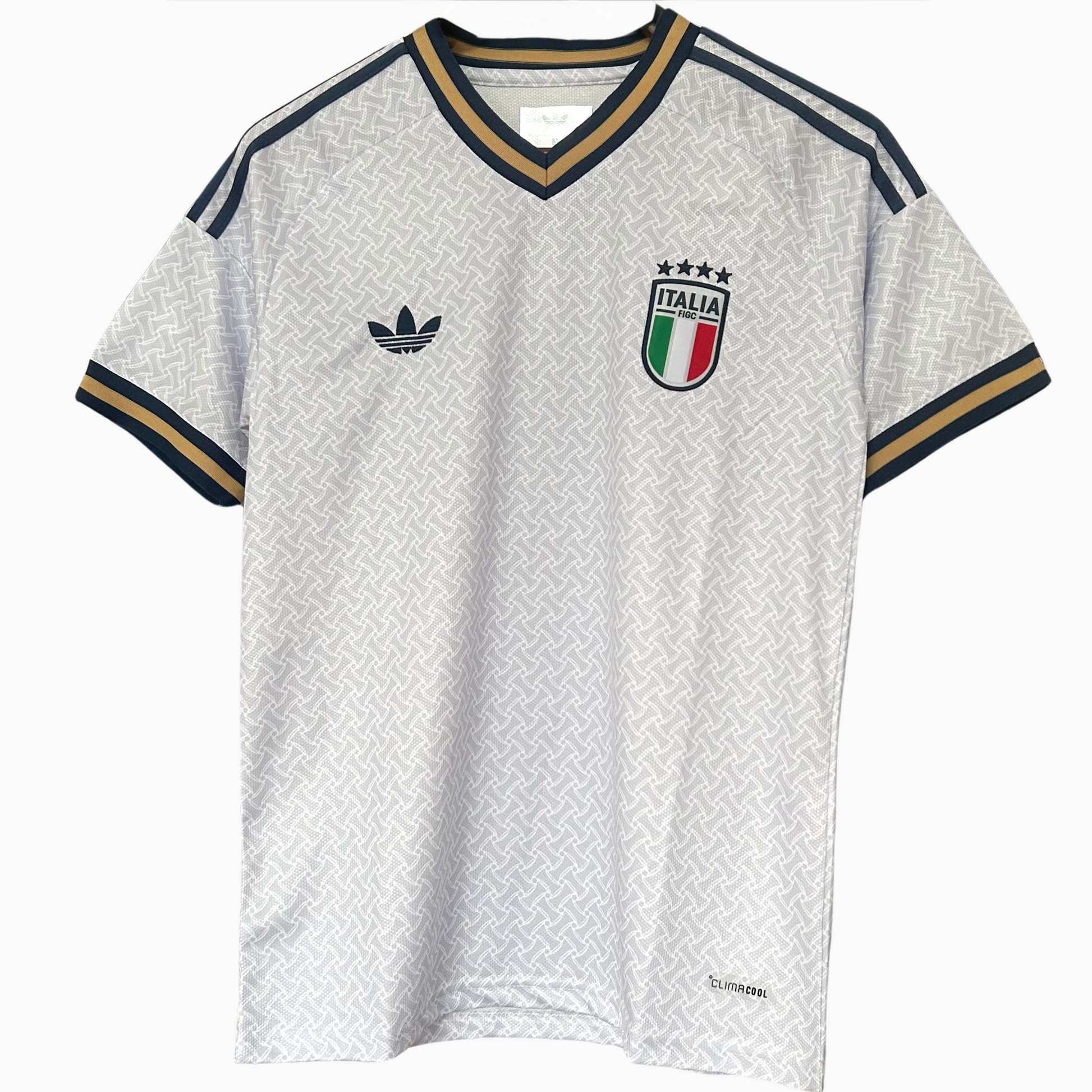 Italy Away Kit 2026 soccer jersey by ELVN, featuring team logo and design details on a lightweight fabric.