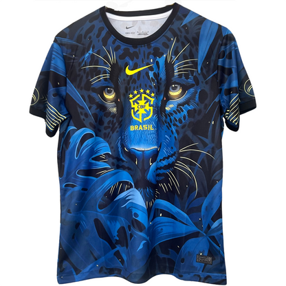 ELVN Brazil Panther kit featuring a sports jersey and accessories with vibrant green and yellow design, perfect for football fans.