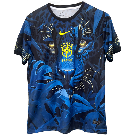 ELVN Brazil Panther kit featuring a sports jersey and accessories with vibrant green and yellow design, perfect for football fans.