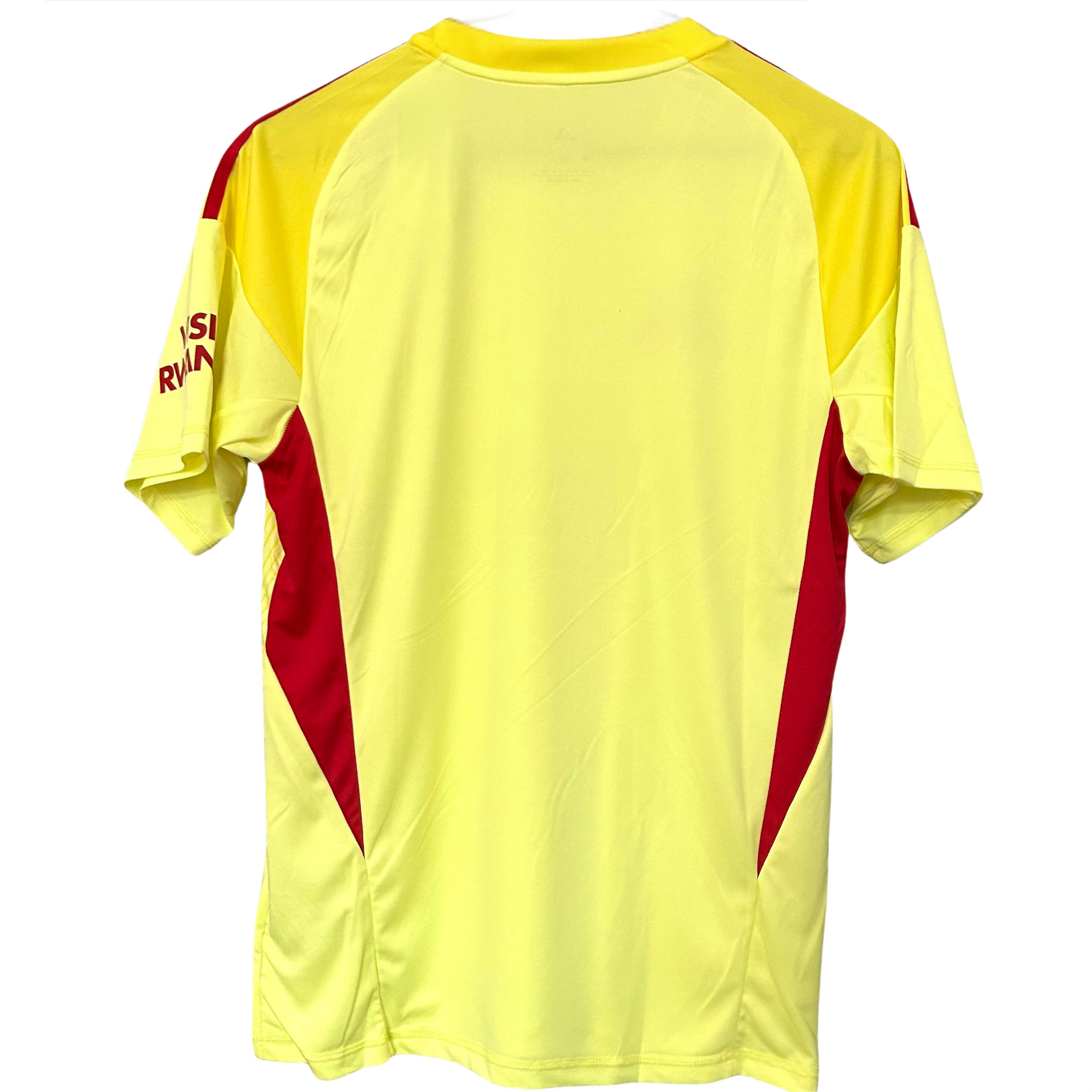 ELVN Arsenal home goalkeeper kit 2025/26 featuring team logo, goalkeeper jersey, shorts, and matching gloves.
