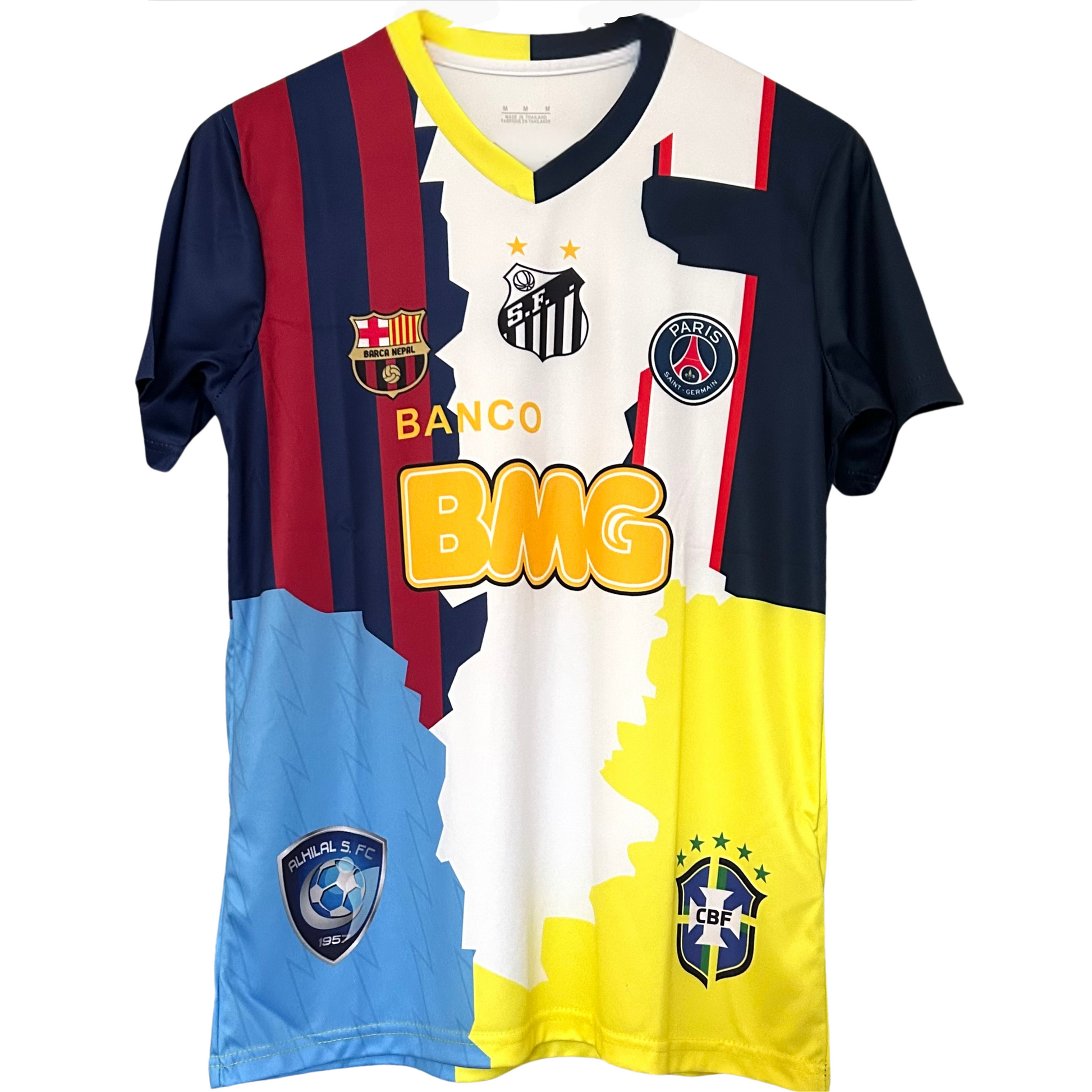 ELVN Neymar Legacy Kit featuring a team jersey with Neymar's name and number, displayed on a mannequin.